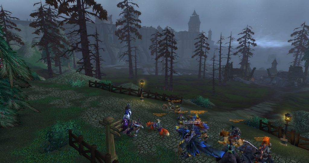 Da Doctas Tour looks out at the Greymane Wall of Gilneas.