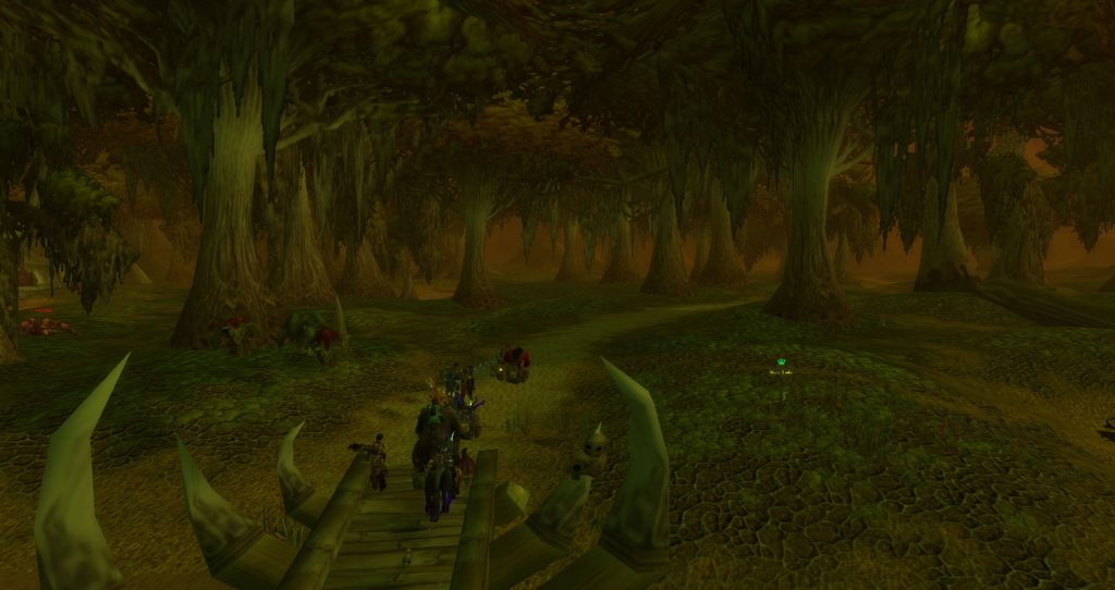 Da Doctas Tour crosses an old orc bridge in the Swamps of Sorrow