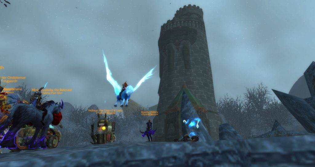 Da Doctas Tour looks up at Karazhan tower