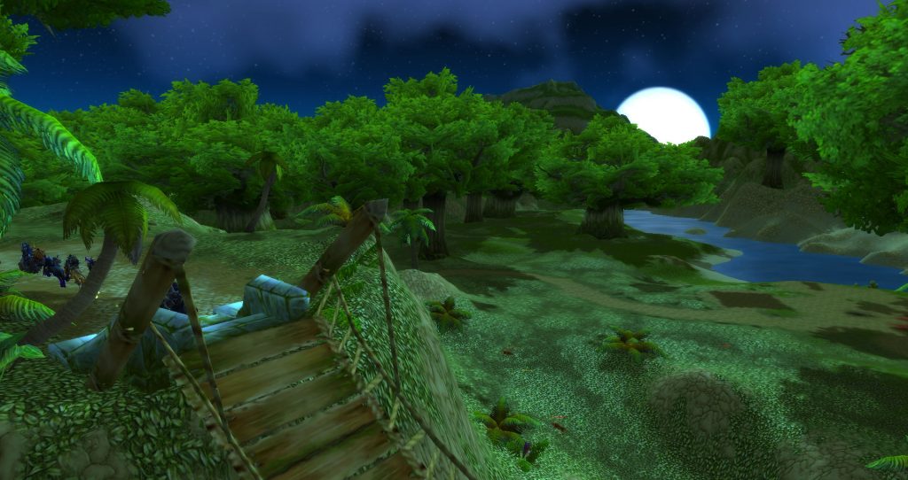 The moon sets over Northern Stranglethorn