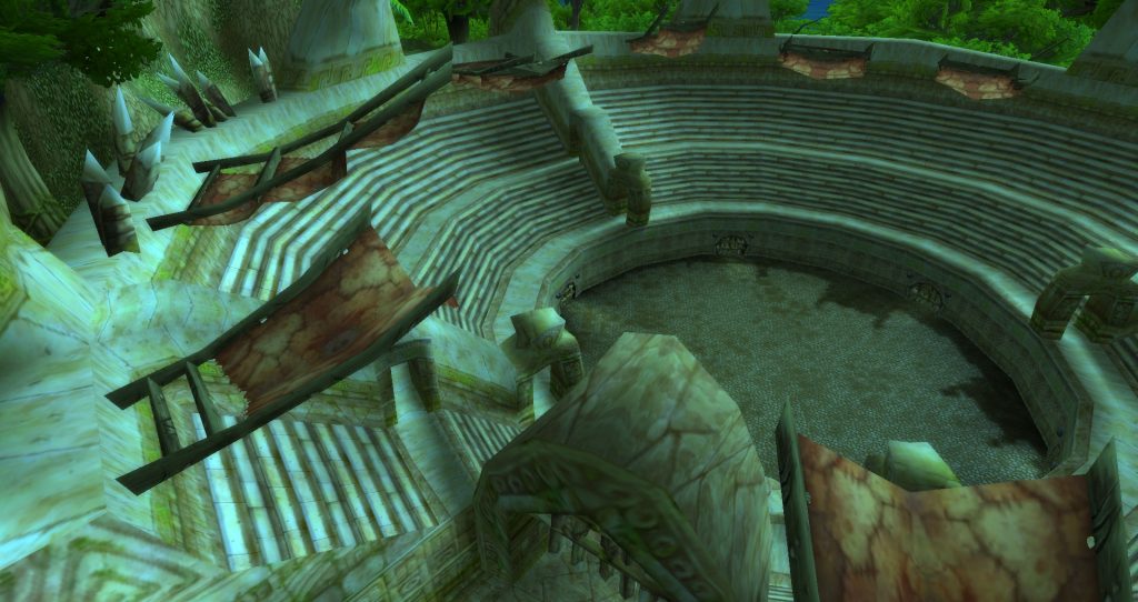 the Gurubashi Arena in Stranglethorn