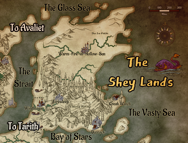 Shey Lands map
